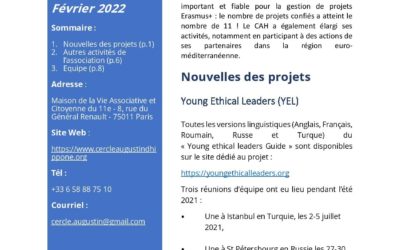 Newsletter du CAH – Février 2022 : 2021, une année riche pour le Cercle Augustin d’Hippone
