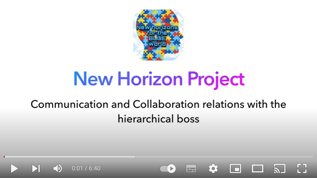 Projet New Horizons: « Adults with autism: Communication and Collaboration relations with the hierarchical boss » par le CAH